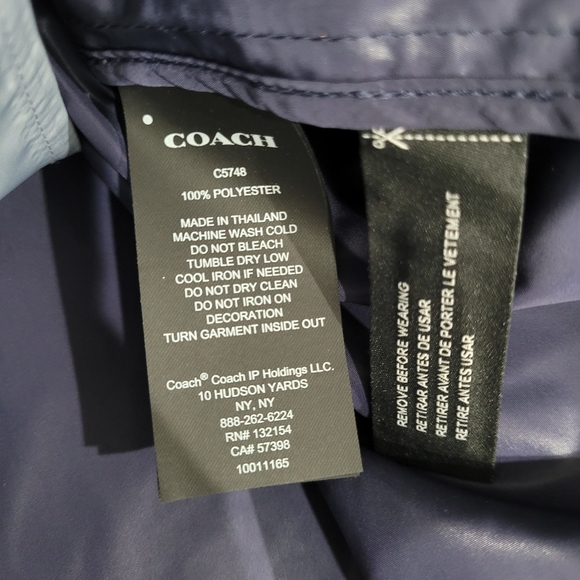 Coach Convertible Chevron Windbreaker Multicolor Jacket Women's Size Large NWT - Picture 6 of 8
